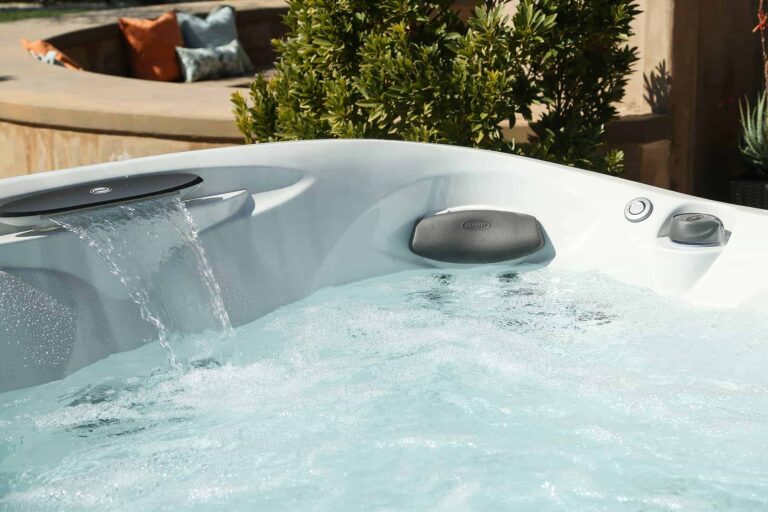 Jacuzzi Hot Tub pillow and waterfall feature