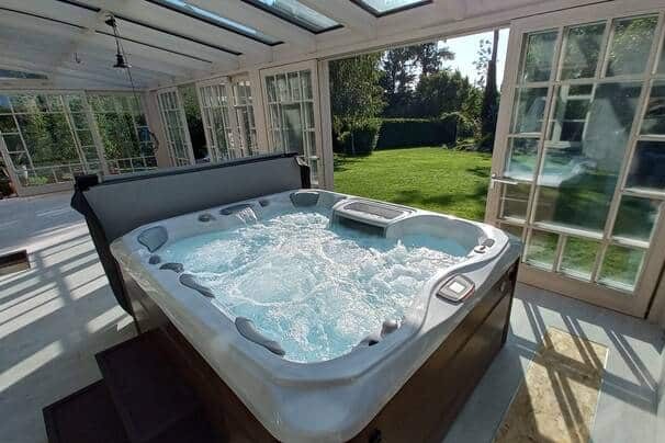 enclosed hot tubs - sunroom